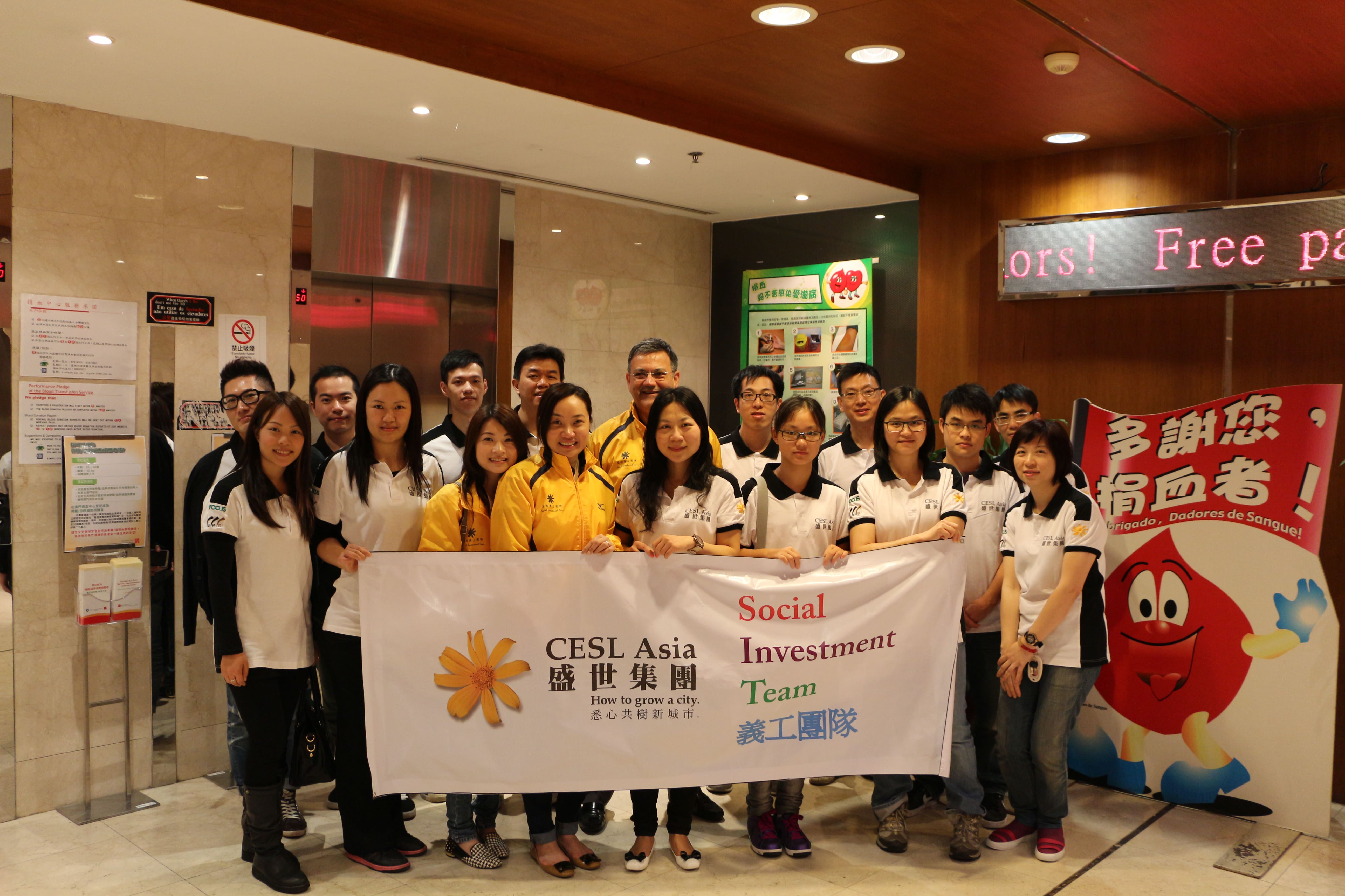 CESL Asia encourages its staff to promote social responsibility through blood donation activity