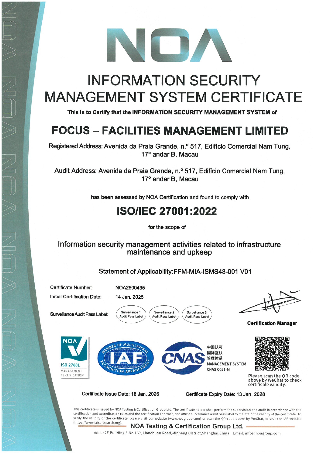 FOCUS Facilities Management_ISO14064_2022